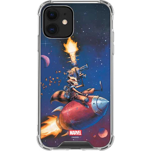 Marvel Rocket Raccoon Rocket Ride iPhone 12 Clear Case