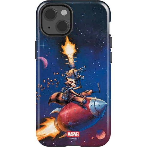 Marvel Rocket Raccoon Rocket Ride iPhone 14 Impact Case