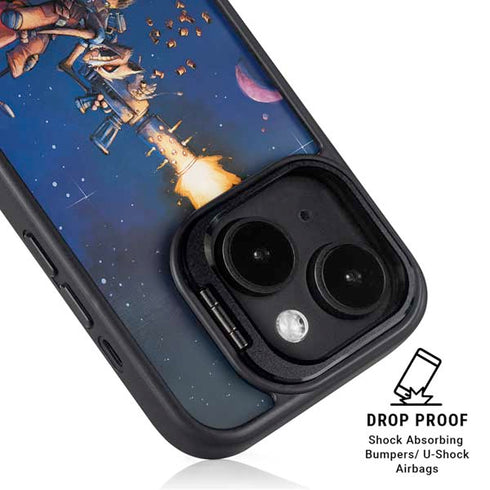 Marvel Rocket Raccoon Rocket Ride iPhone 14 Plus Kickstand Case