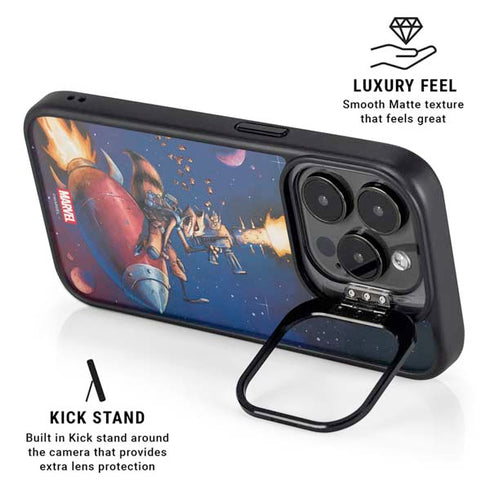 Marvel Rocket Raccoon Rocket Ride iPhone 14 Pro Kickstand Case