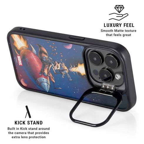 Marvel Rocket Raccoon Rocket Ride iPhone 14 Pro Max Kickstand Case
