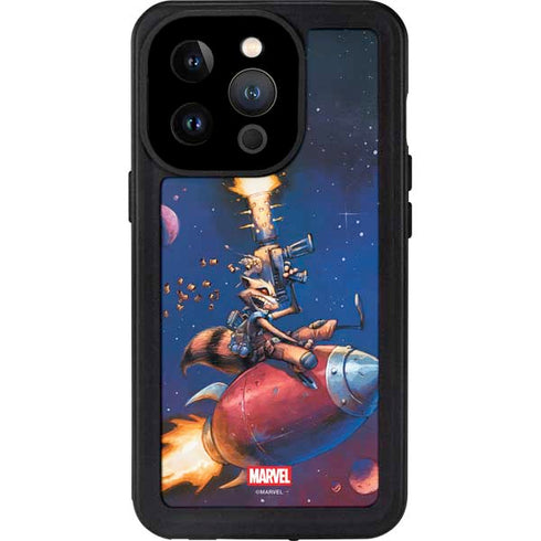 Marvel Rocket Raccoon Rocket Ride iPhone 14 Pro Waterproof Case