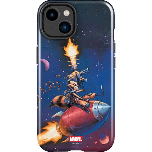 Marvel Rocket Raccoon Rocket Ride iPhone 15 Impact Case