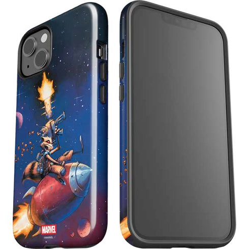 Marvel Rocket Raccoon Rocket Ride iPhone 15 Plus Impact Case