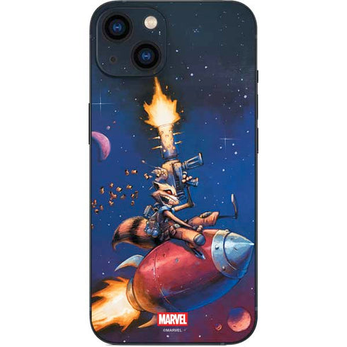 Marvel Rocket Raccoon Rocket Ride iPhone 15 Plus Skin