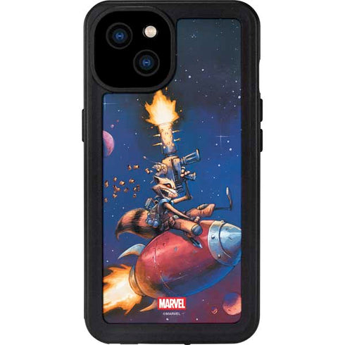 Marvel Rocket Raccoon Rocket Ride iPhone 15 Plus Waterproof Case