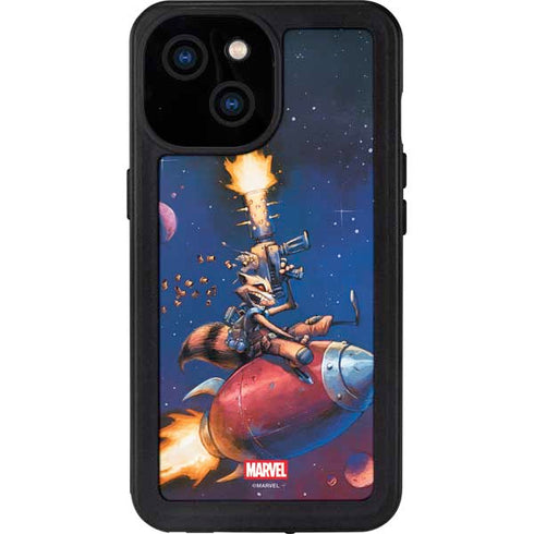 Marvel Rocket Raccoon Rocket Ride iPhone 15 Waterproof Case