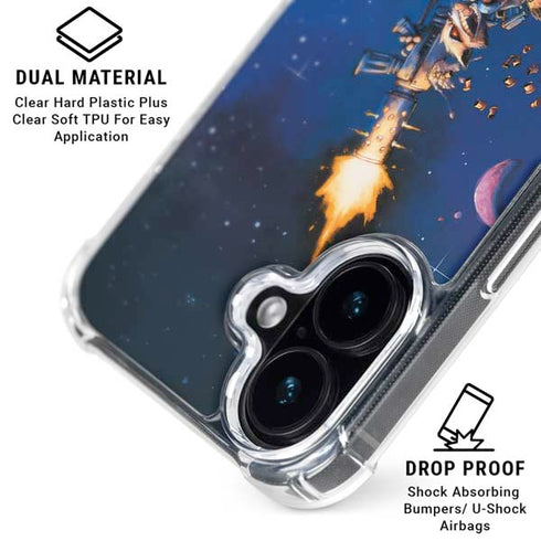 Marvel Rocket Raccoon Rocket Ride iPhone 16 Clear Case