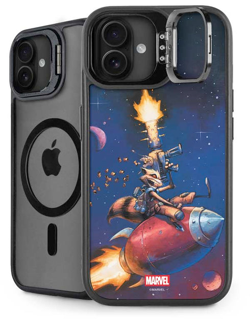 Marvel Rocket Raccoon Rocket Ride iPhone 16 Kickstand Case