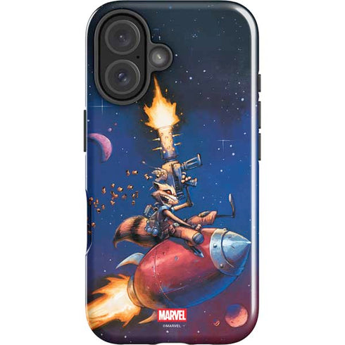 Marvel Rocket Raccoon Rocket Ride iPhone 16 Plus Impact Case