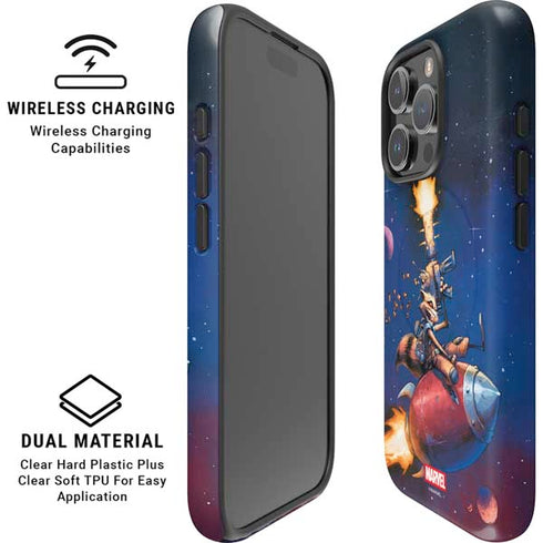 Marvel Rocket Raccoon Rocket Ride iPhone 16 Pro Magsafe Impact Case