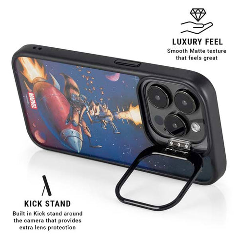 Marvel Rocket Raccoon Rocket Ride iPhone 16 Pro Max Kickstand Case