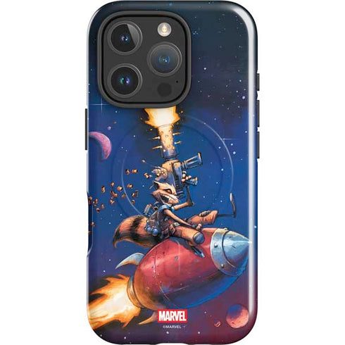 Marvel Rocket Raccoon Rocket Ride iPhone 16 Pro Max Magsafe Impact Case