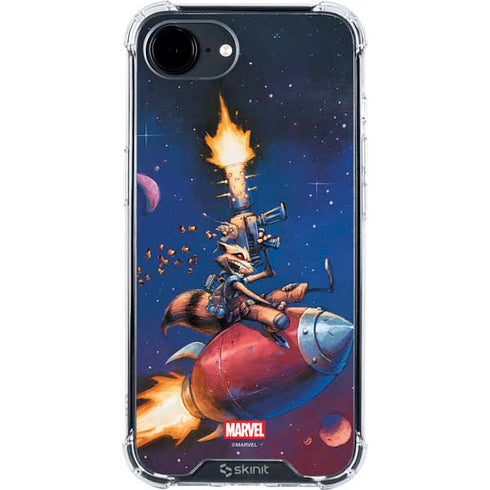 Marvel Rocket Raccoon Rocket Ride iPhone 16e Clear Case