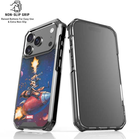 Marvel Rocket Raccoon Rocket Ride iPhone 17 Pro Clear Case
