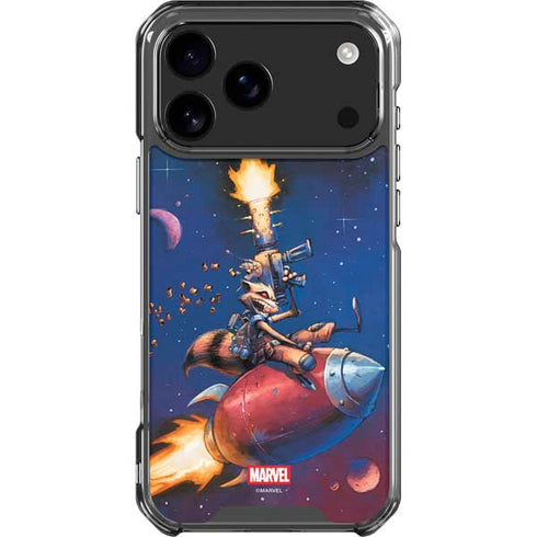 Marvel Rocket Raccoon Rocket Ride iPhone 17 Pro Max Clear Case