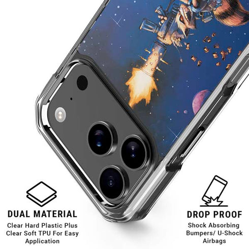 Marvel Rocket Raccoon Rocket Ride iPhone 17 Pro Max Clear Case
