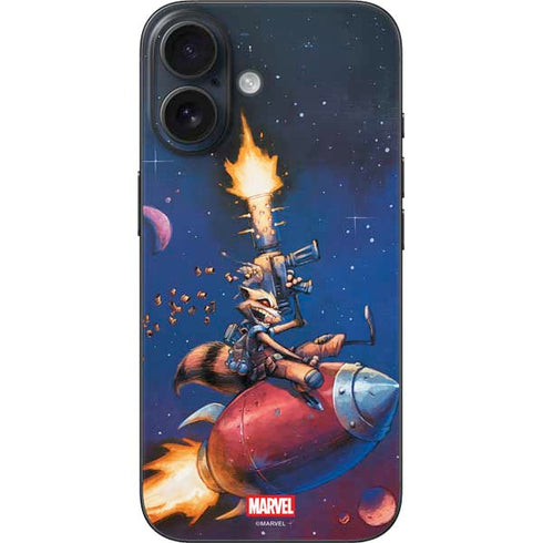 Marvel Rocket Raccoon Rocket Ride iPhone 17 Skin