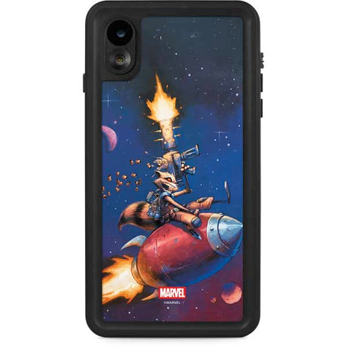Marvel Rocket Raccoon Rocket Ride iPhone XR Waterproof Case