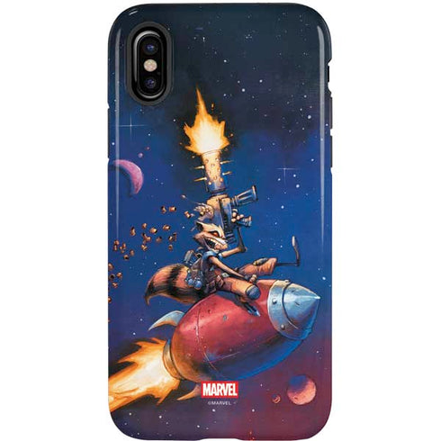 Marvel Rocket Raccoon Rocket Ride iPhone XS Pro Case