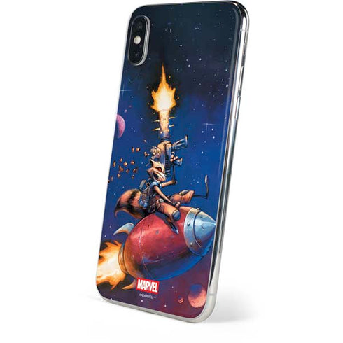 Marvel Rocket Raccoon Rocket Ride iPhone XS Skin