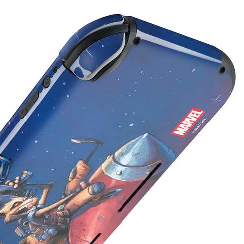Marvel Rocket Raccoon Rocket Ride Nintendo Switch Lite Skin