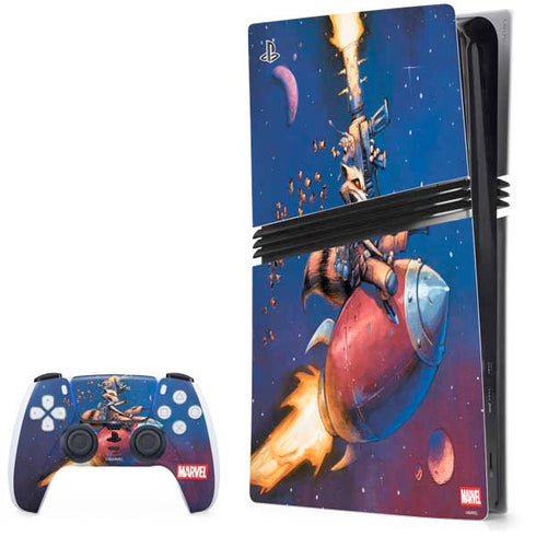Marvel Rocket Raccoon Rocket Ride PS5 Pro Bundle Skin