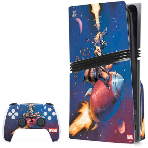 Marvel Rocket Raccoon Rocket Ride PS5 Pro Disk Bundle Skin