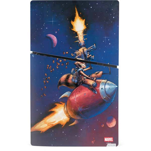 Marvel Rocket Raccoon Rocket Ride PS5 Slim Digital Edition Bundle Skin