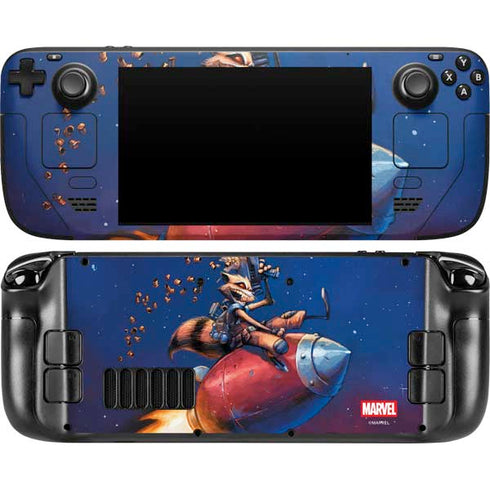 Marvel Rocket Raccoon Rocket Ride Steam Deck Handheld Gaming Computer Skin