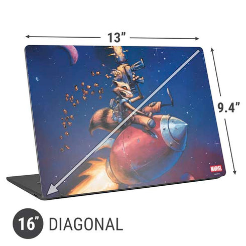 Marvel Rocket Raccoon Rocket Ride Universal Laptop 16in (13 x 9.4in) Skin