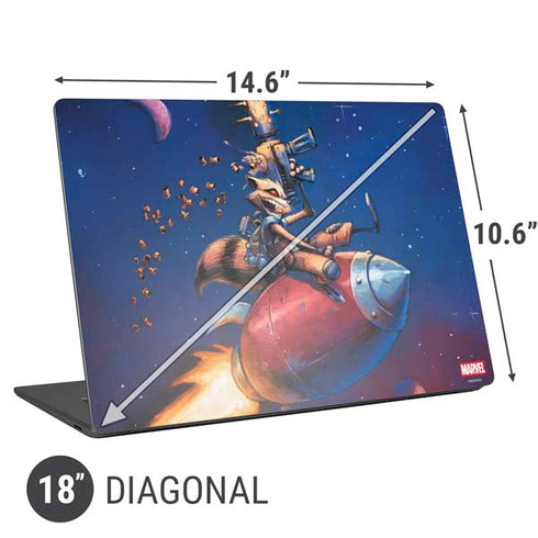 Marvel Rocket Raccoon Rocket Ride Universal Laptop 18in (14.6 x 10.6in) Skin