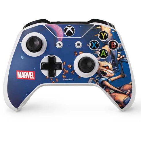 Marvel Rocket Raccoon Rocket Ride Xbox One S Console and Controller Bundle Skin