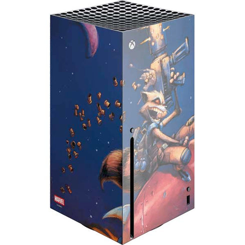 Marvel Rocket Raccoon Rocket Ride Xbox Series X Console Skin