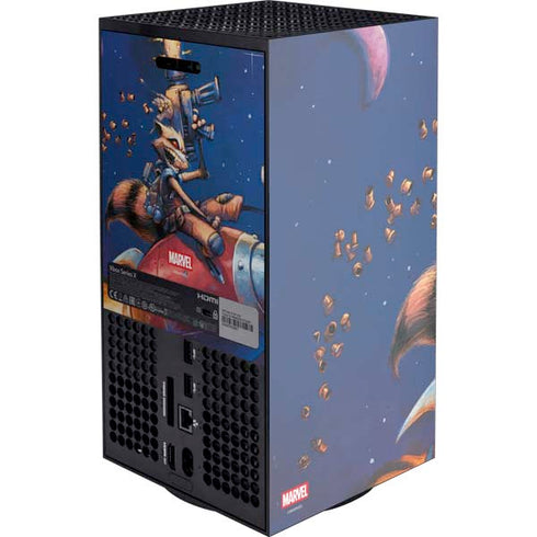 Marvel Rocket Raccoon Rocket Ride Xbox Series X Console Skin