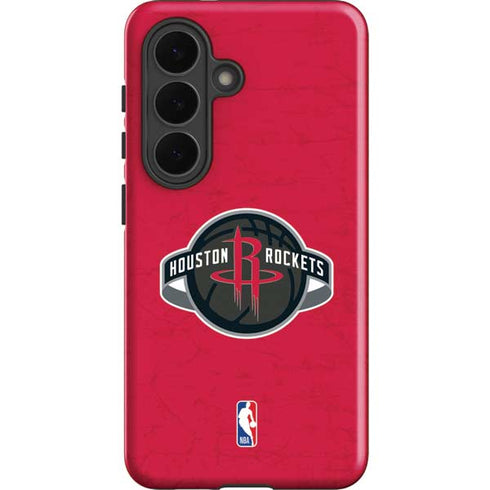 NBA Houston Rockets Distressed Galaxy S26 Plus Impact Case