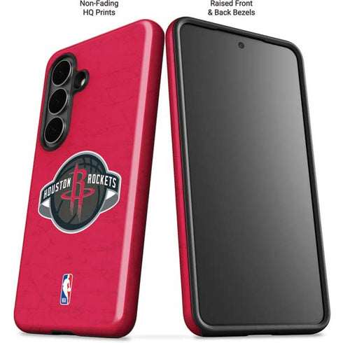 NBA Houston Rockets Distressed Galaxy S26 Plus Impact Case