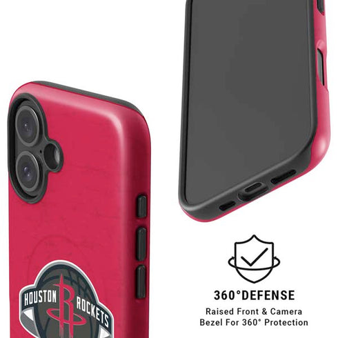NBA Houston Rockets Distressed iPhone 16 Magsafe Impact Case