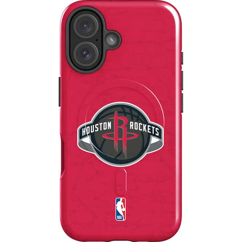NBA Houston Rockets Distressed iPhone 16 Plus Magsafe Impact Case