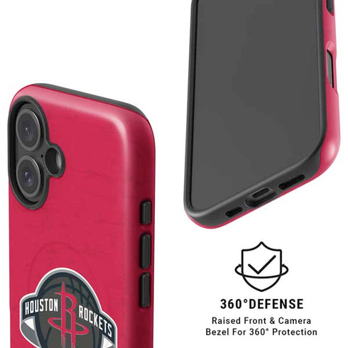 NBA Houston Rockets Distressed iPhone 16 Plus Magsafe Impact Case