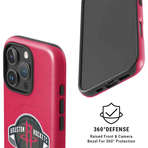 NBA Houston Rockets Distressed iPhone 16 Pro Magsafe Impact Case