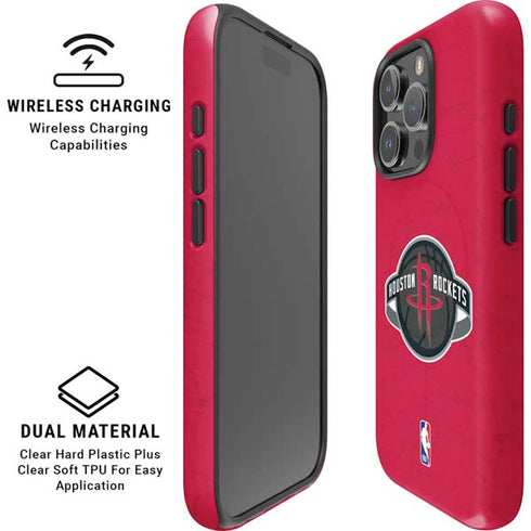 NBA Houston Rockets Distressed iPhone 16 Pro Max Magsafe Impact Case