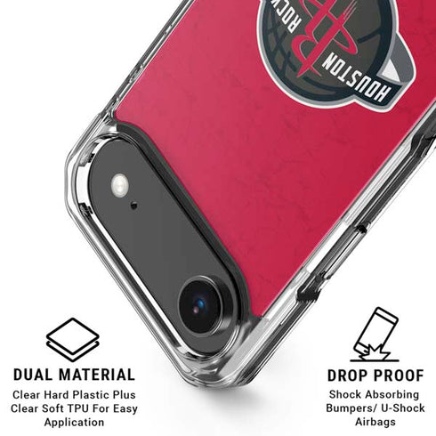 NBA Houston Rockets Distressed iPhone 17 Air Clear Case