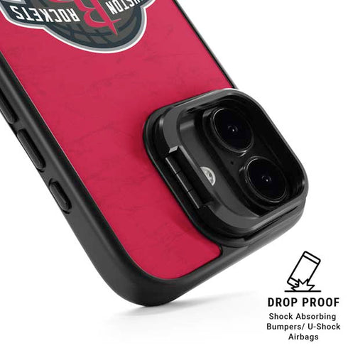 NBA Houston Rockets Distressed iPhone 17 Kickstand Case