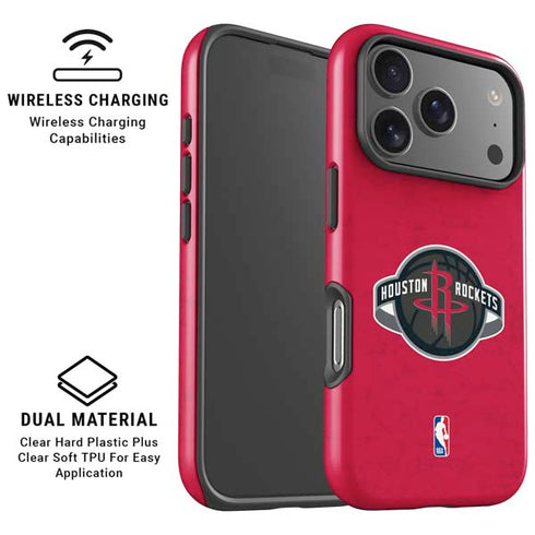 NBA Houston Rockets Distressed iPhone 17 Pro Magsafe Impact Case