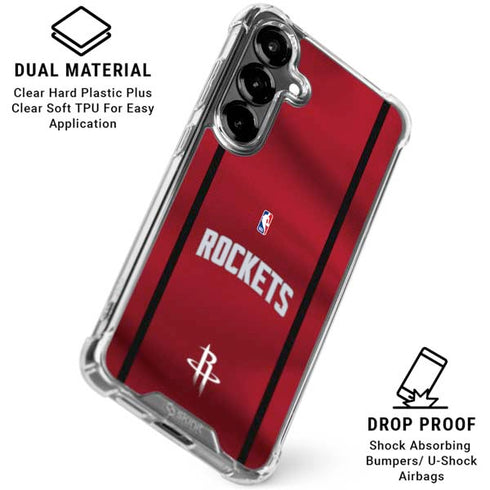 NBA Houston Rockets Jersey Galaxy S26 Clear Case