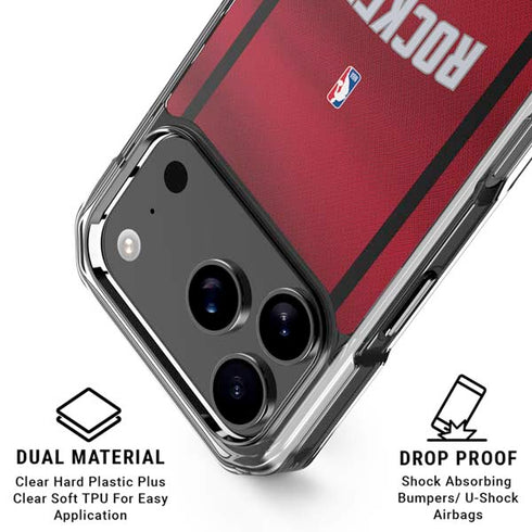 NBA Houston Rockets Jersey iPhone 17 Pro Clear Case