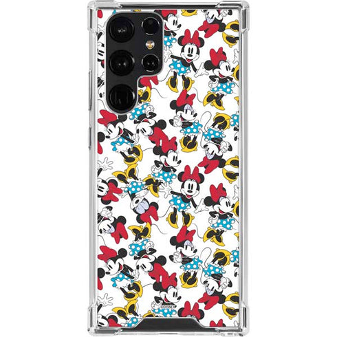 Disney Minnie Mouse Rockin Minnie Pattern Galaxy S23 Ultra Clear Case