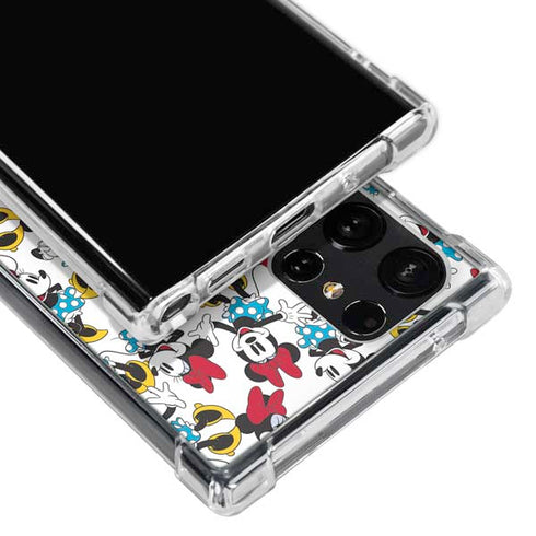 Disney Minnie Mouse Rockin Minnie Pattern Galaxy S23 Ultra Clear Case