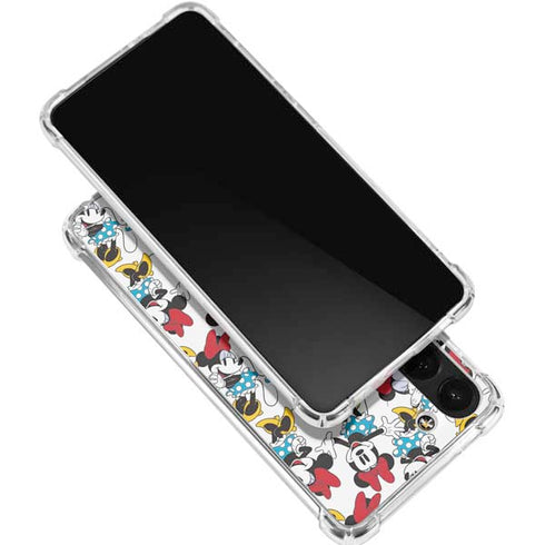 Disney Minnie Mouse Rockin Minnie Pattern Galaxy S24 FE Clear Case